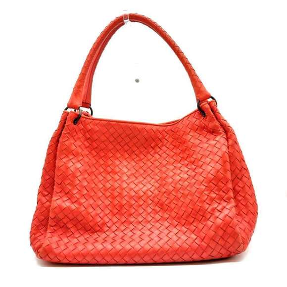 BOTTEGA VENETA Red Leather Intrecciato Bag - Picture 1 of 7